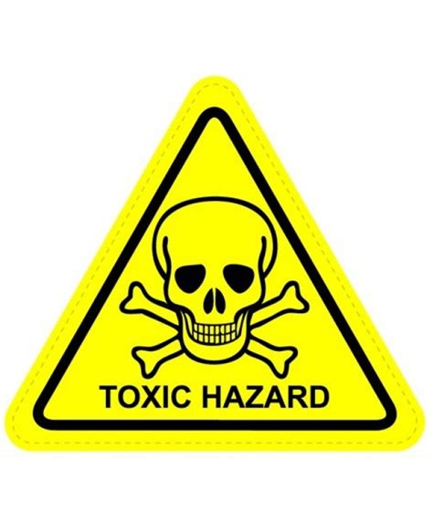 Toxic Hazard Warning Sign Sticker