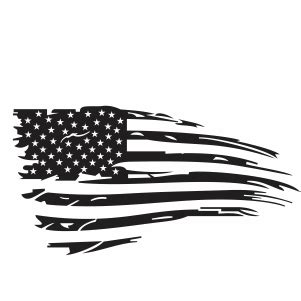 Distressed American Flag Gun Svg