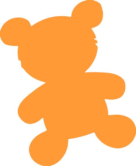 Download Teddy Bear, Silhouette, Orange. Royalty-Free Vector Graphic ...