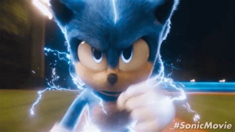 Sonic The Hedgehog Running Fast Gif