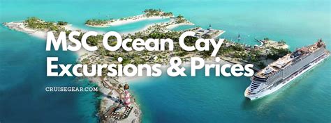 MSC Ocean Cay Excursions & Prices - Cruise Gear