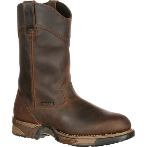 Rocky Men's Steel Toe Waterproof Pull-On Work Boot, #6639