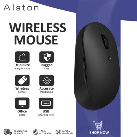 Mijia Dual-Mode Wireless Mouse Silent Edition 2.4GHz and Bluetooth USB ...