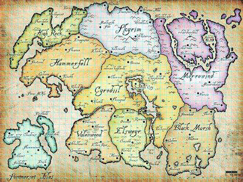 Map of Tamriel with scale — Elder Scrolls Online