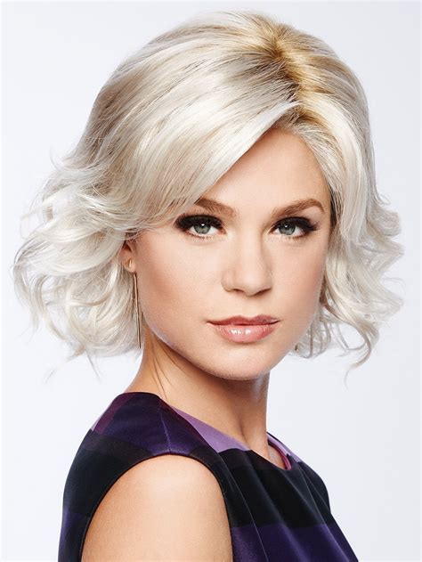 Platinum Blonde Synthetic Lace Front Bob Wavy Wigs, Best Wigs Online ...