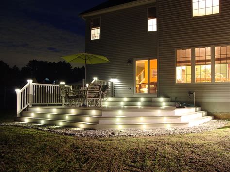 Composite Deck With Outdoor Lighting & Deck Railings | Outdoor deck ...