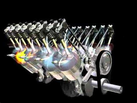 Animated V8 Engine - YouTube