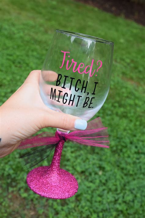 Funny Wine Glass Funny Wine Glasses Glitter Wine Glass | Etsy