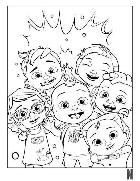 CoComelon Coloring Pages Characters. | Birthday coloring pages ...