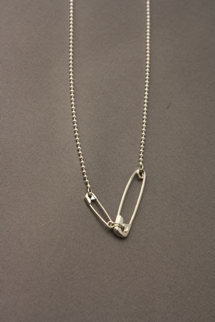 Sterling Silver Safety Pin Necklace by RebeccaCullenJewelry (With ...