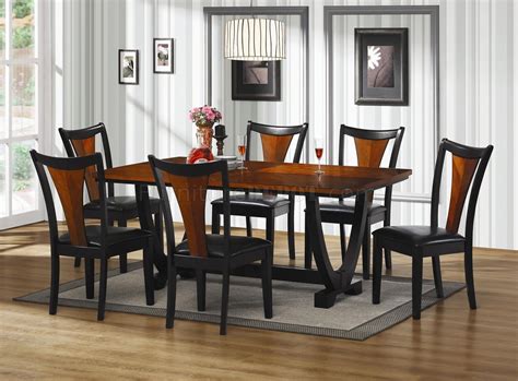 102090 Boyer Dining Table by Coaster in Cherry & Black w/Options