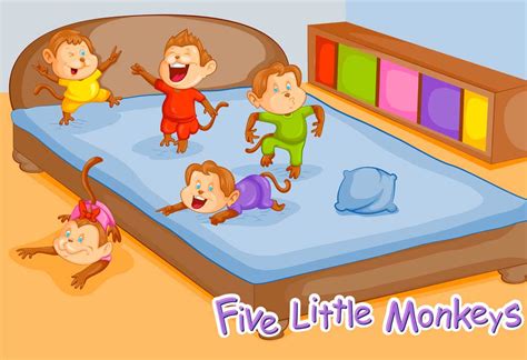 Five Little Monkeys | Nursery Rhyme For Kids With Lyrics