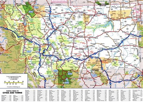 Large Detailed Roads And Highways Map Of Montana State – Printable Map ...