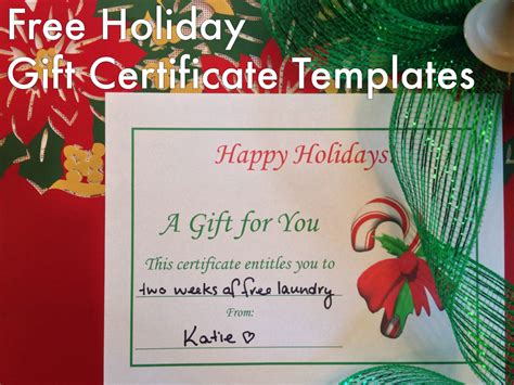 Free Holiday Gift Certificates Templates to Print | HubPages