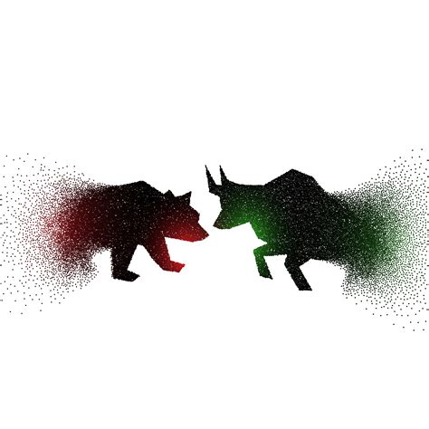 bull and bear concept design made with particles - Download Free Vector ...