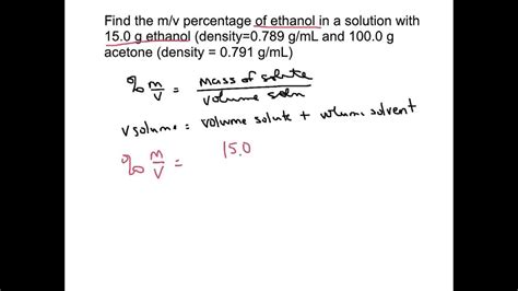 Percent By Volume Formula Examples