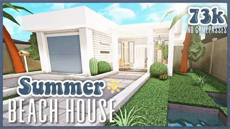 Bloxburg - Summer Beach House Speed-build (No Gamepasses) - YouTube