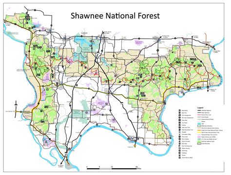 Shawnee national forest, Forest map, Shawnee