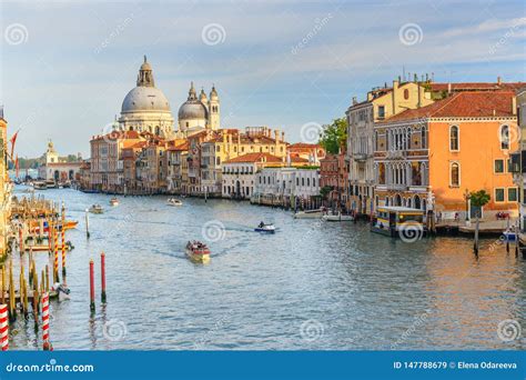 View of Grand Canal from Bridge Ponte Dell`Accademia. Venice. Italy ...