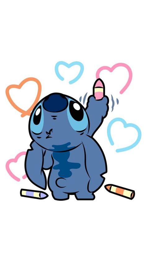 Lilo & Stitch Stitch Draws Sticker | Stitch drawing, Lilo and stitch ...