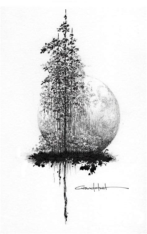 “new moon”, pencil / ink art : sketches