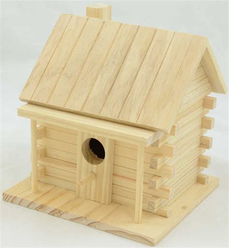 B8491 Log Cabin Birdhouse | Pajarera de madera, Casas para pajaros ...