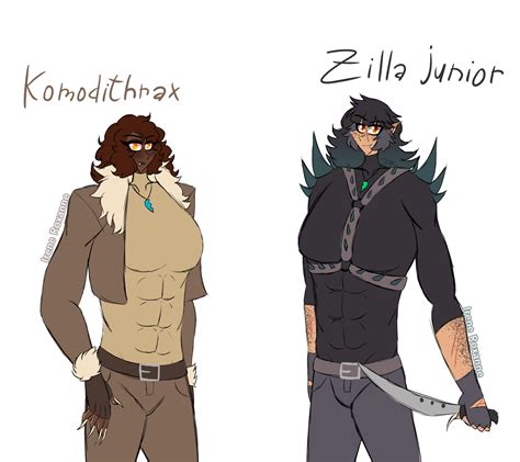 Zilla Junior and Komodithrax (Human Kaiju AU) by IreneRoxanne666 on ...