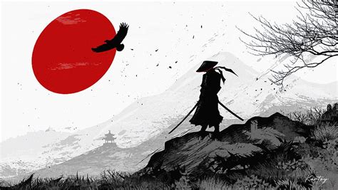 Samurai Silhouette Wallpaper