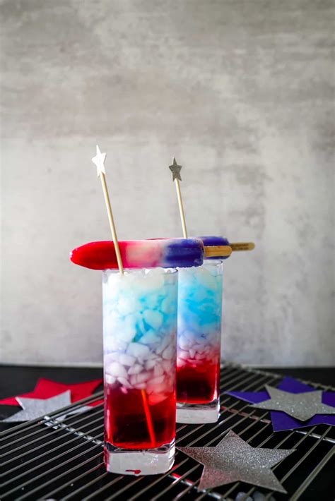 Red, White & Blue Bomb Pop Drink - A Lily Love Affair