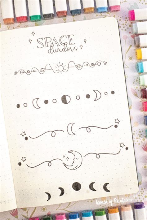 20+ Best Bullet Journal Divider Ideas + Free Practice Sheets