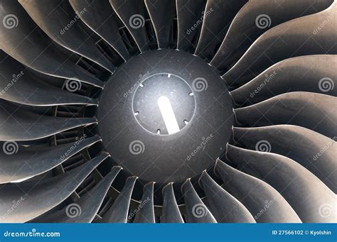 Modern Plane Engine Turbine Blades. Stock Photo - Image of circle ...