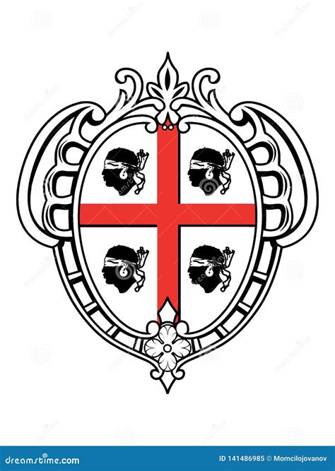 Coat of Arms of the Italian Region of Sardinia Stock Vector ...