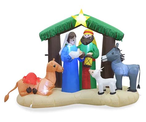 Winter Wonder Lane 6.5' Inflatable LED Nativity Scene | Big Lots