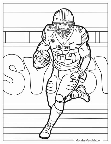 Football Player Coloring Pages For Kids