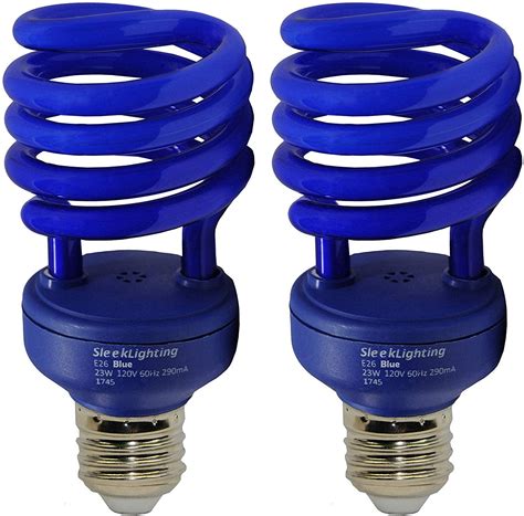 SleekLighting 23 Watt T2 Blue Light Spiral CFL Light Bulb,- UL Approved ...