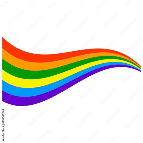 Rainbow Wave - A vector cartoon illustration of a colorful rainbow wave ...