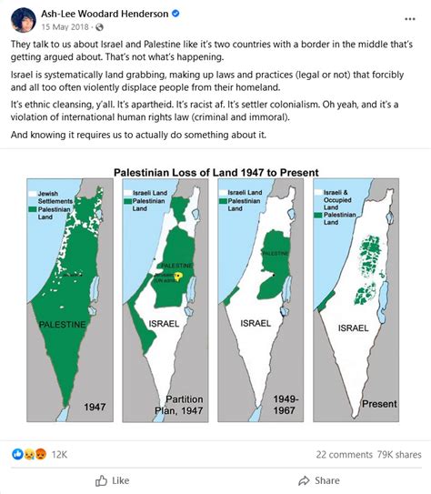 history - Is this infographic about Palestinian loss of land since 1947 ...