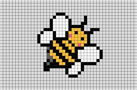 Bee Pixel Art | Pixel art pattern, Pixel art, Cross stitch animals