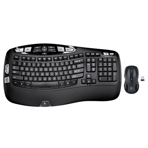 Logitech MK550 Wave USB Wireless Ergonomic Keyboard and Mouse Combo for ...