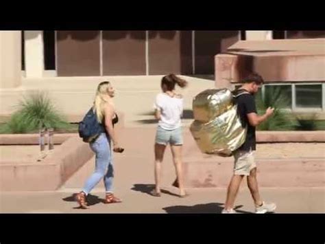 Giant Backpack Prank! YouTube - YouTube