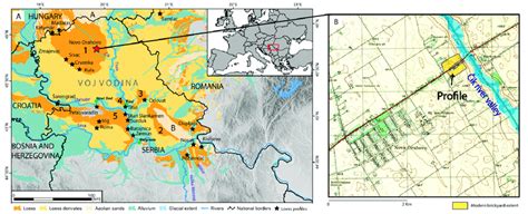 Distribution of the loess sediments and loess derivates in the ...