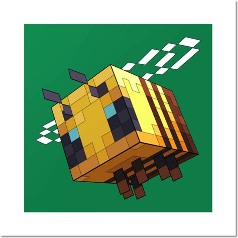 Pixel Bee - Minecraft - Posters and Art Prints | TeePublic