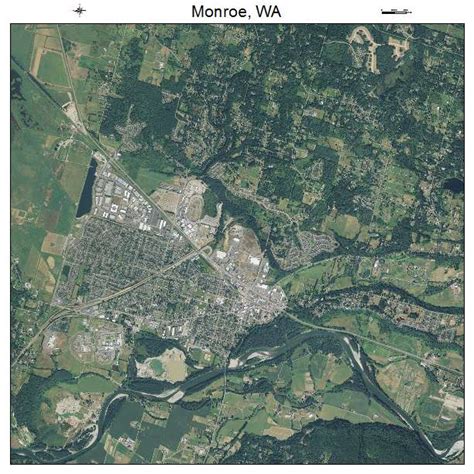 Aerial Photography Map of Monroe, WA Washington