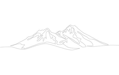 Mountain Line Drawing Vector Art, Icons, and Graphics for Free Download