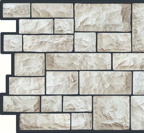 Dundee Deco's Grey Faux Cut Stone PVC 3D Wall Panel, 3.2 ft X 1.6 ft ...