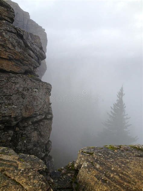 Rocky cliff side. A foggy view over a rocky cliff edge , #AFFILIATE, # ...