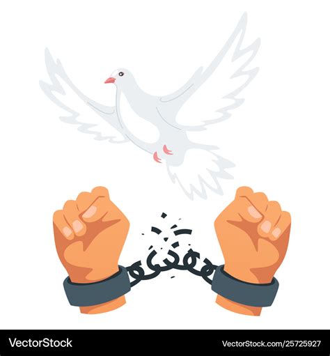 Freedom liberty symbol flat Royalty Free Vector Image