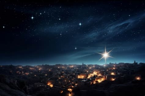 Christmas star Bethlehem. Generate ai