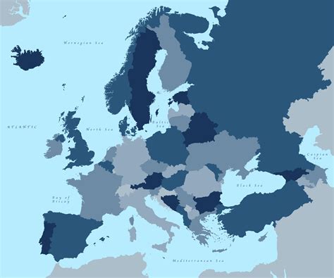 Powerpoint Map Of Europe With Countries Free Vector Maps Images | The ...