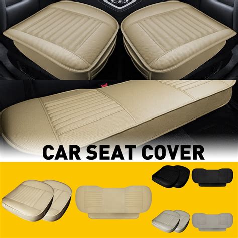 Car Seat Cover Full Surround Universal Cushion, Beige Front and Rear ...